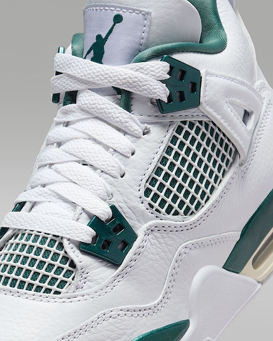 Air Jordan 4 Retro Oxidized Green Big Kids Shoes. Nike